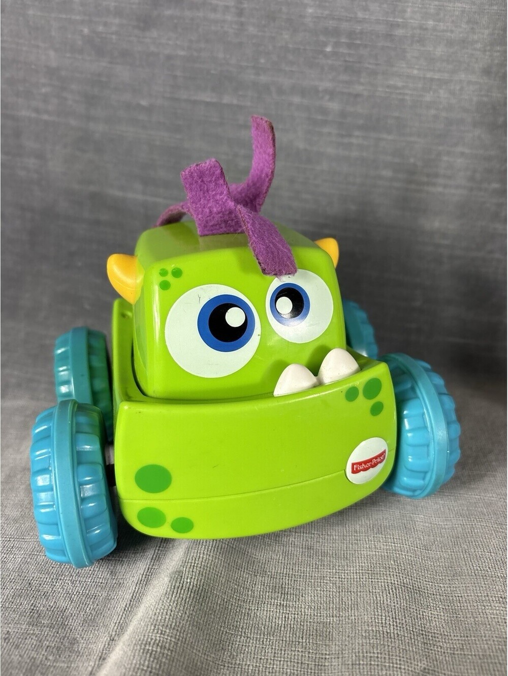 Fisher Price PRESS 'N GO MONSTER TRUCK Car 2016 Toddler Vehicle Green Plastic
